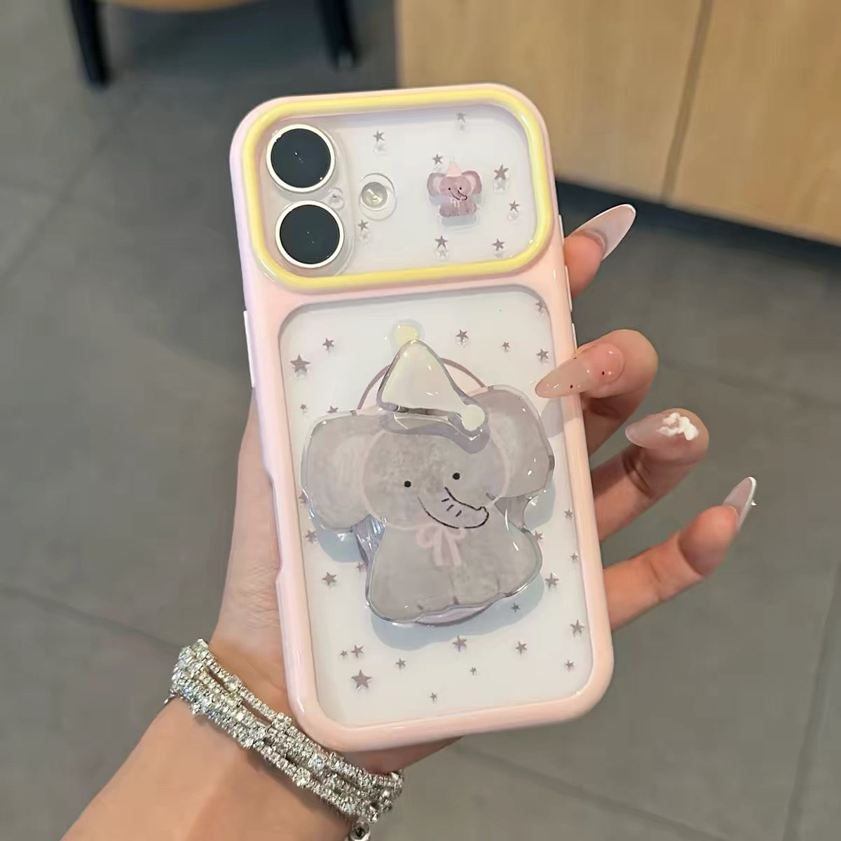 Cute Elephant Stand Phone Case
