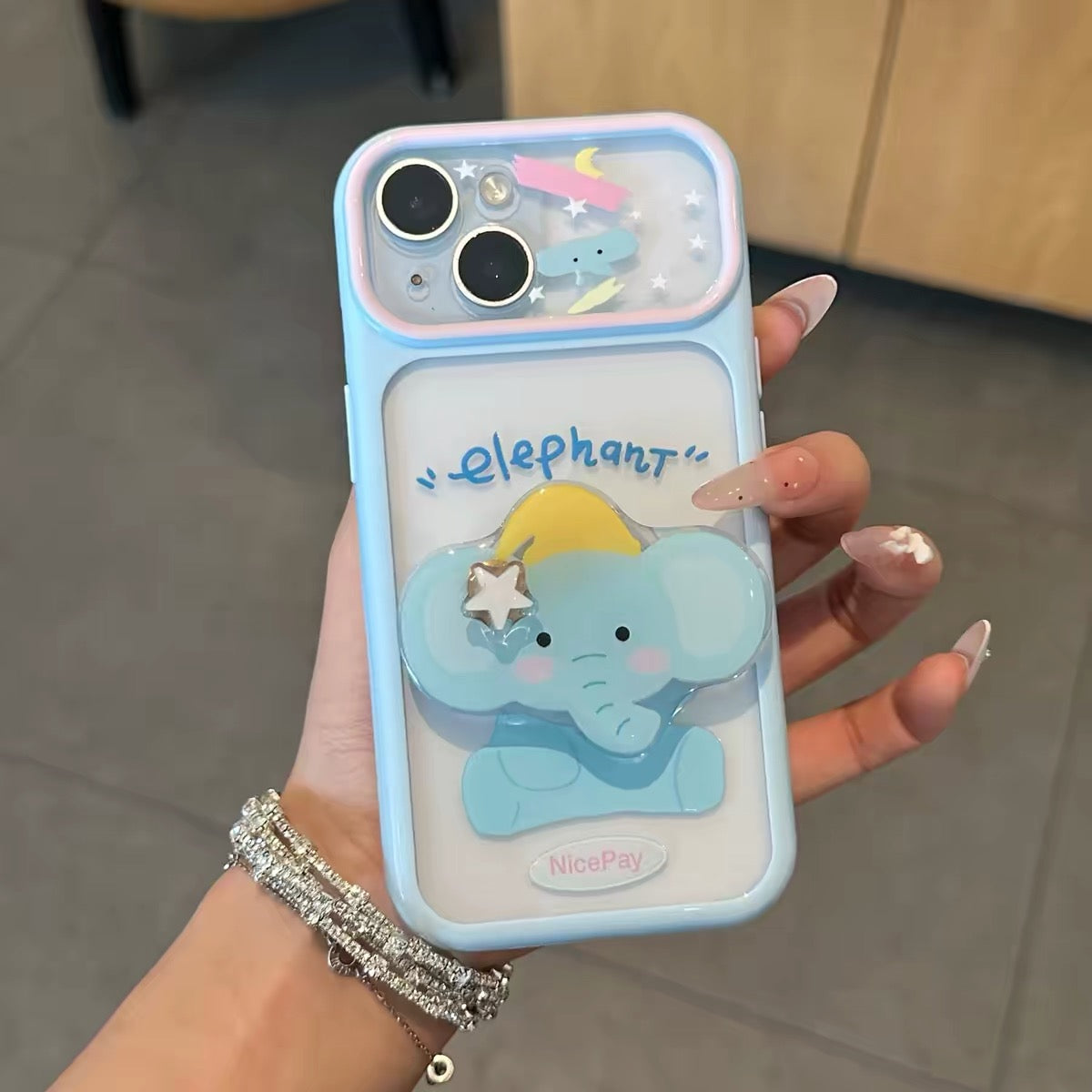 Cute Elephant Stand Phone Case