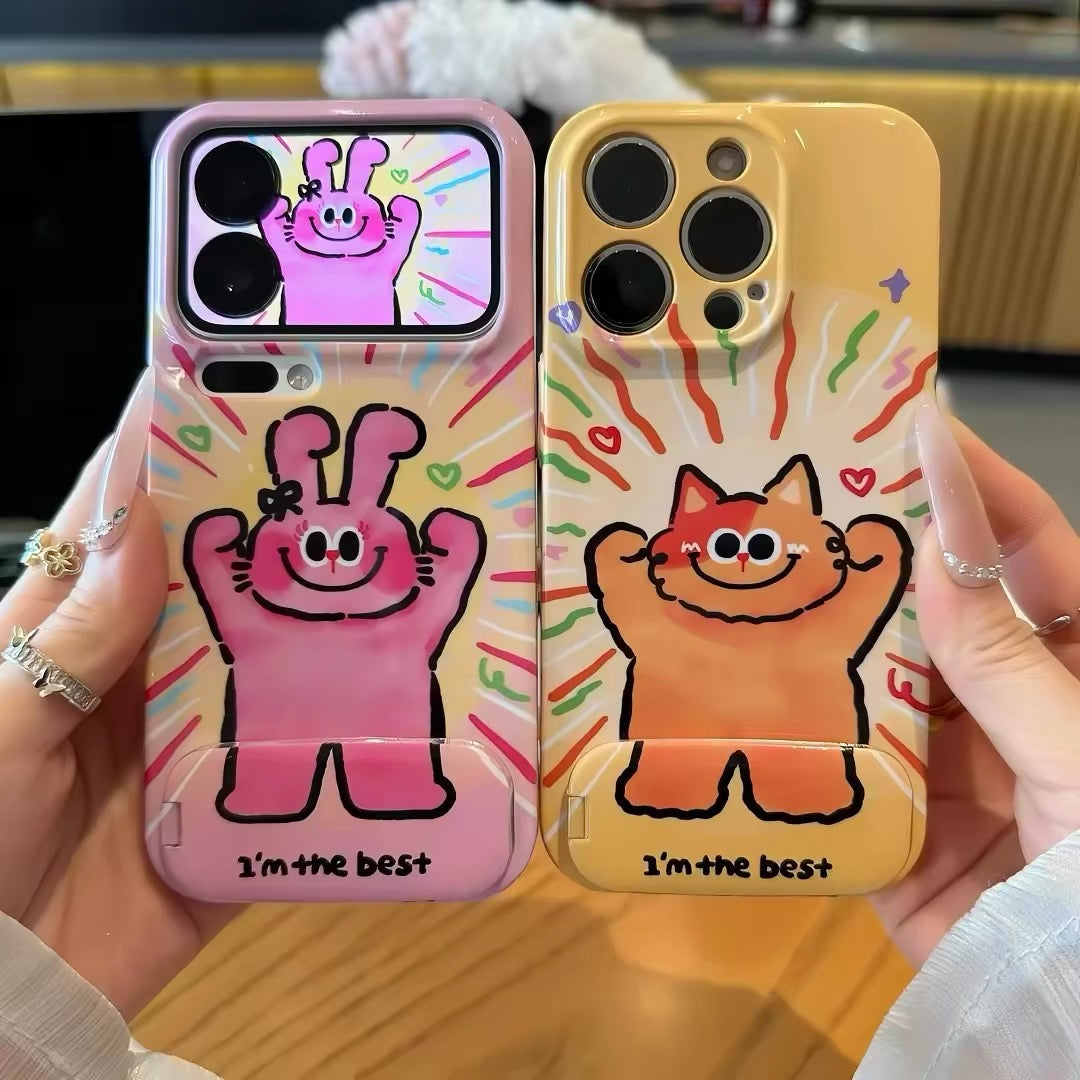 "Energy Cat" Mirror Stand Phone Case for Android