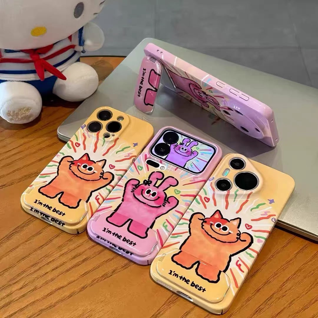 "Energy Cat" Mirror Stand Phone Case for Android