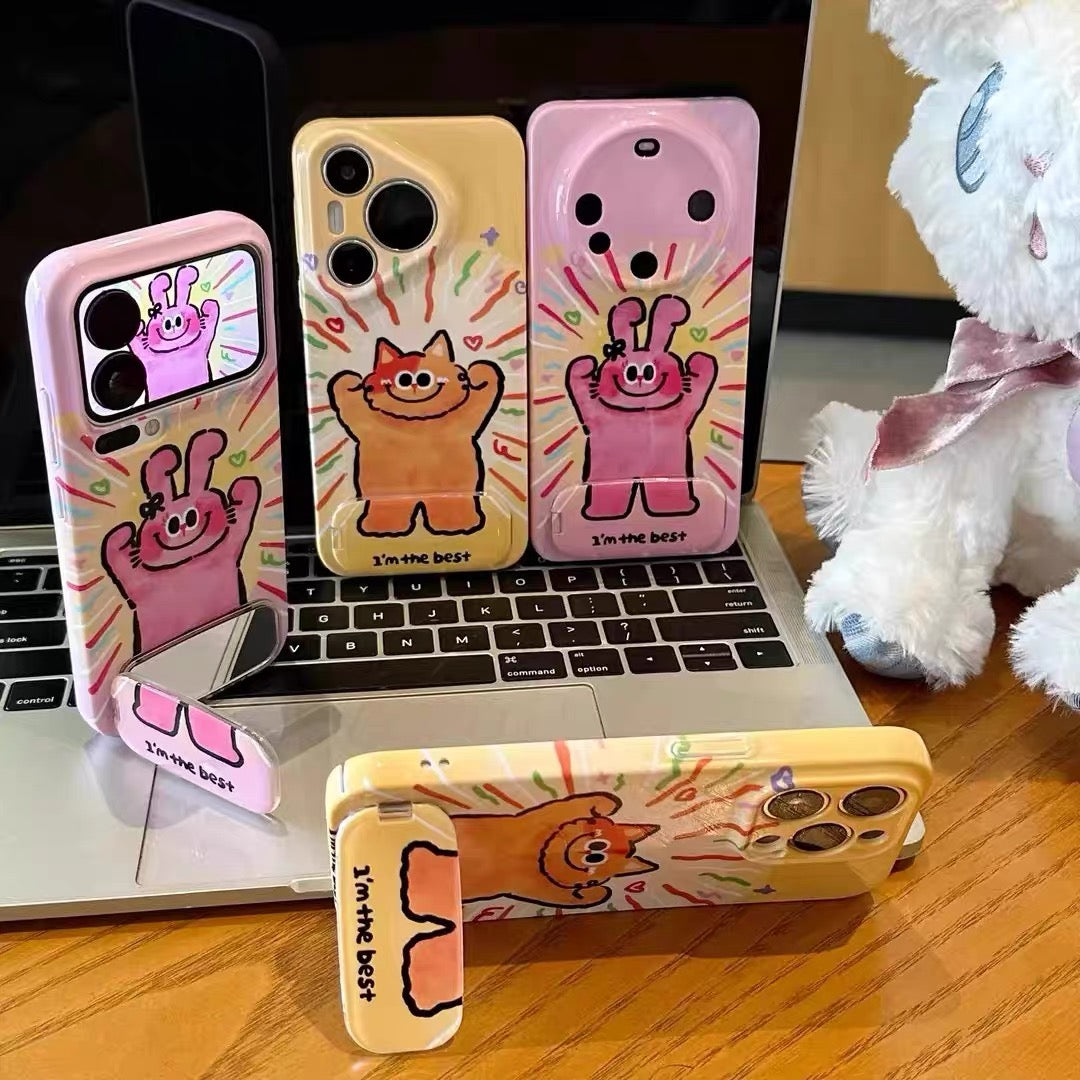 "Energy Cat" Mirror Stand Phone Case for Android