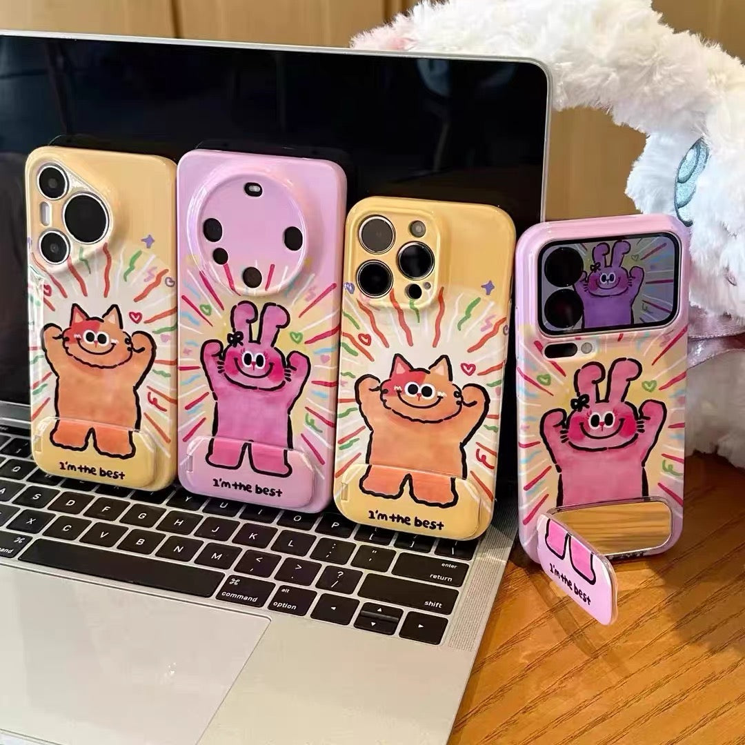 "Energy Cat" Mirror Stand Phone Case