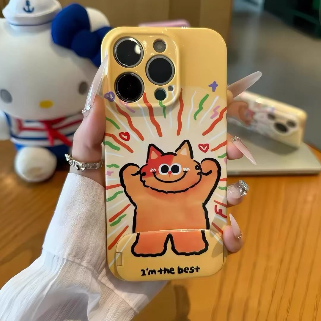 "Energy Cat" Mirror Stand Phone Case for Android