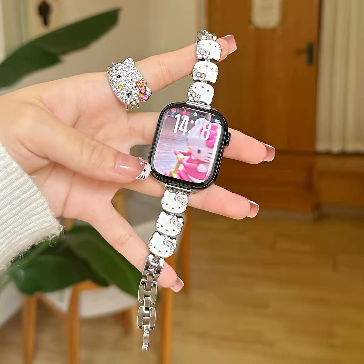 3D Hello Kitty Bracelet-Style Apple Watch Band