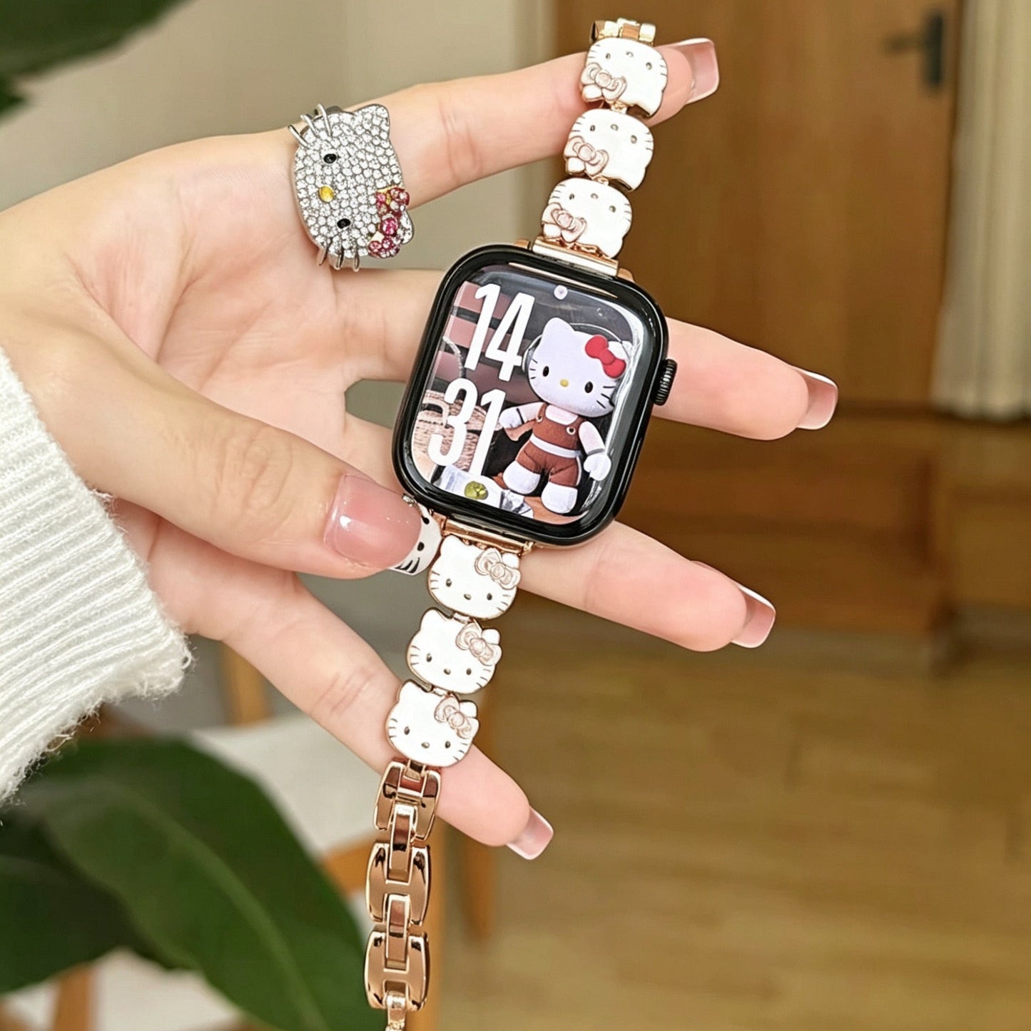 3D Hello Kitty Bracelet-Style Apple Watch Band