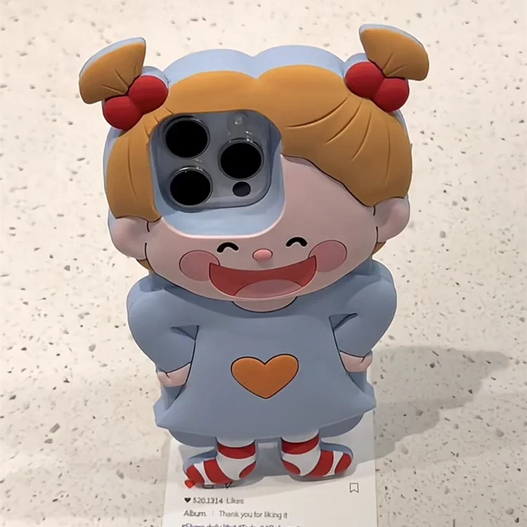 Cute 3D "Laughing Coco-chan" Girl Phone Case