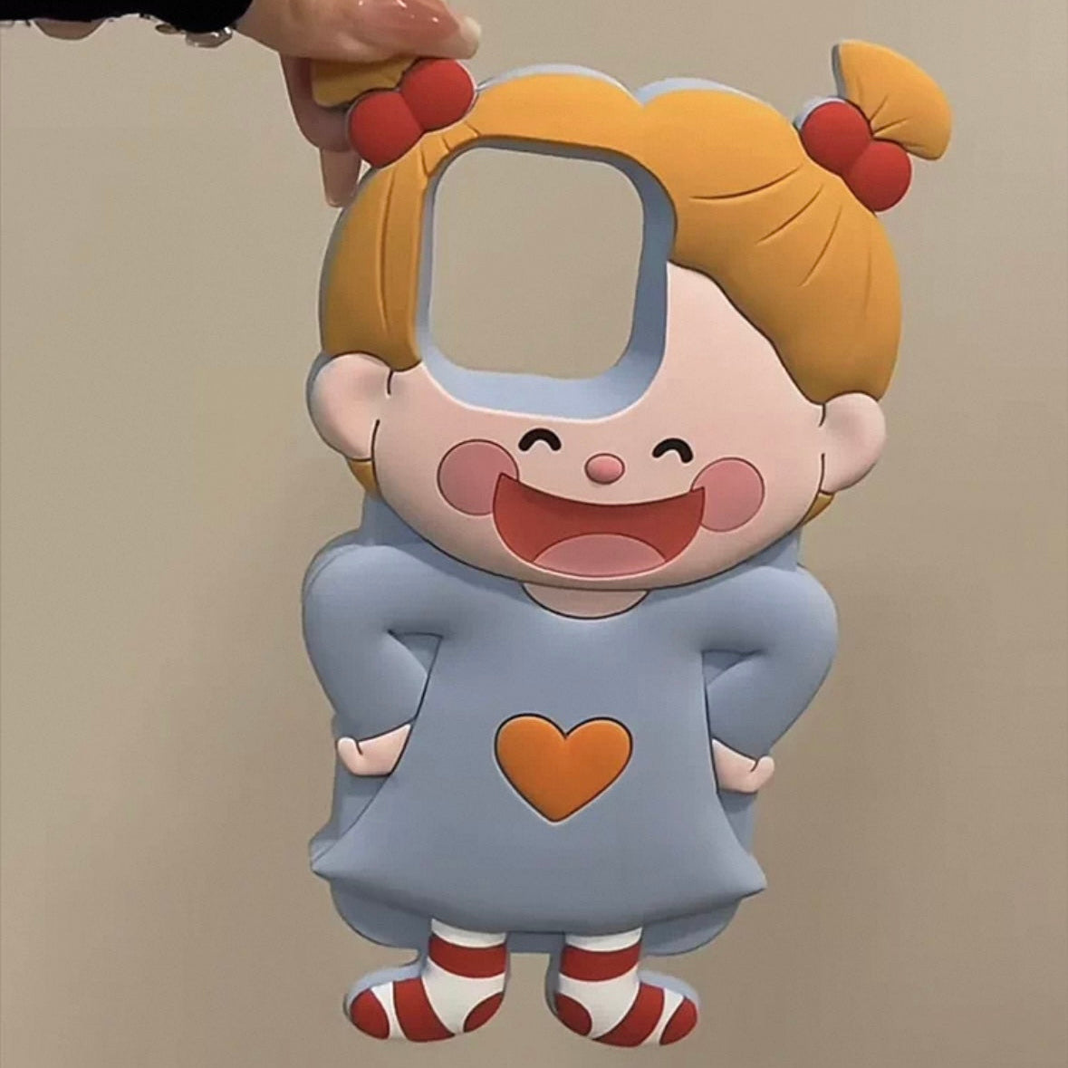 Cute 3D "Laughing Coco-chan" Girl Phone Case