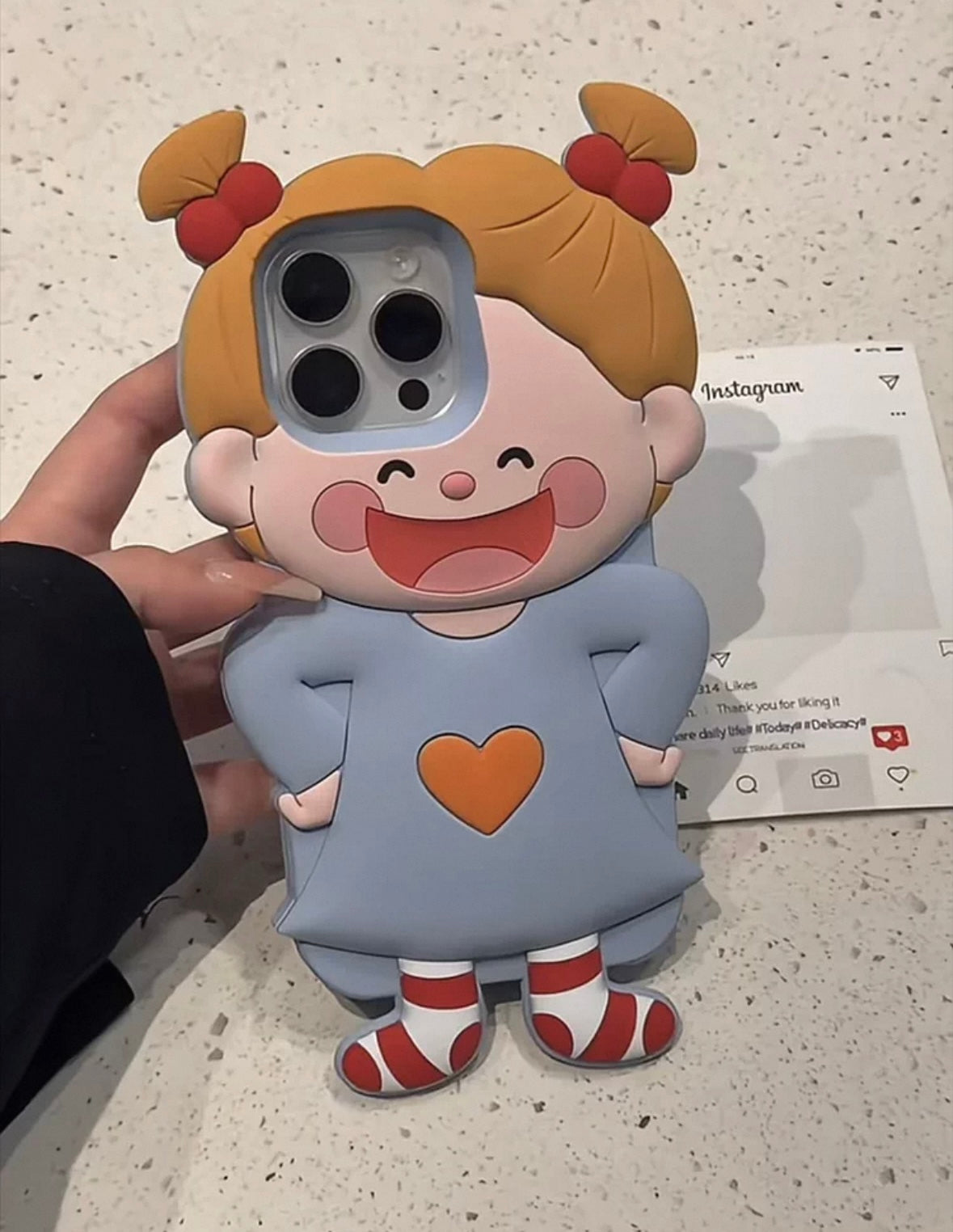 Cute 3D "Laughing Coco-chan" Girl Phone Case