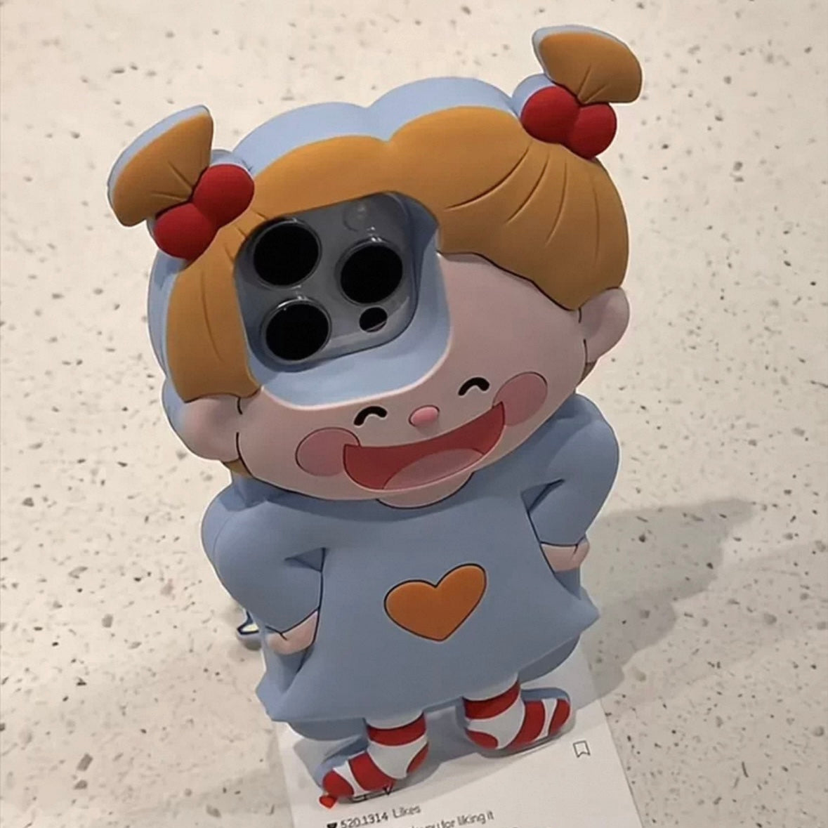 Cute 3D "Laughing Coco-chan" Girl Phone Case