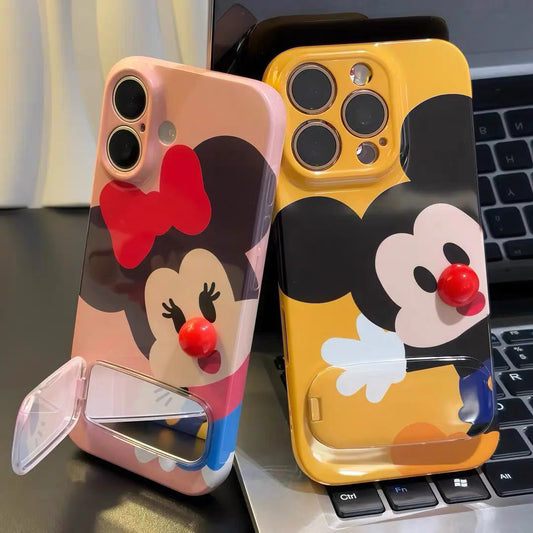 Mickey and Minnie mirror stand phone case