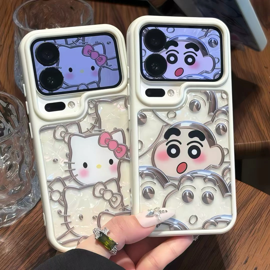 Shell-style Crayon Shin-chan & Hello Kitty phone case