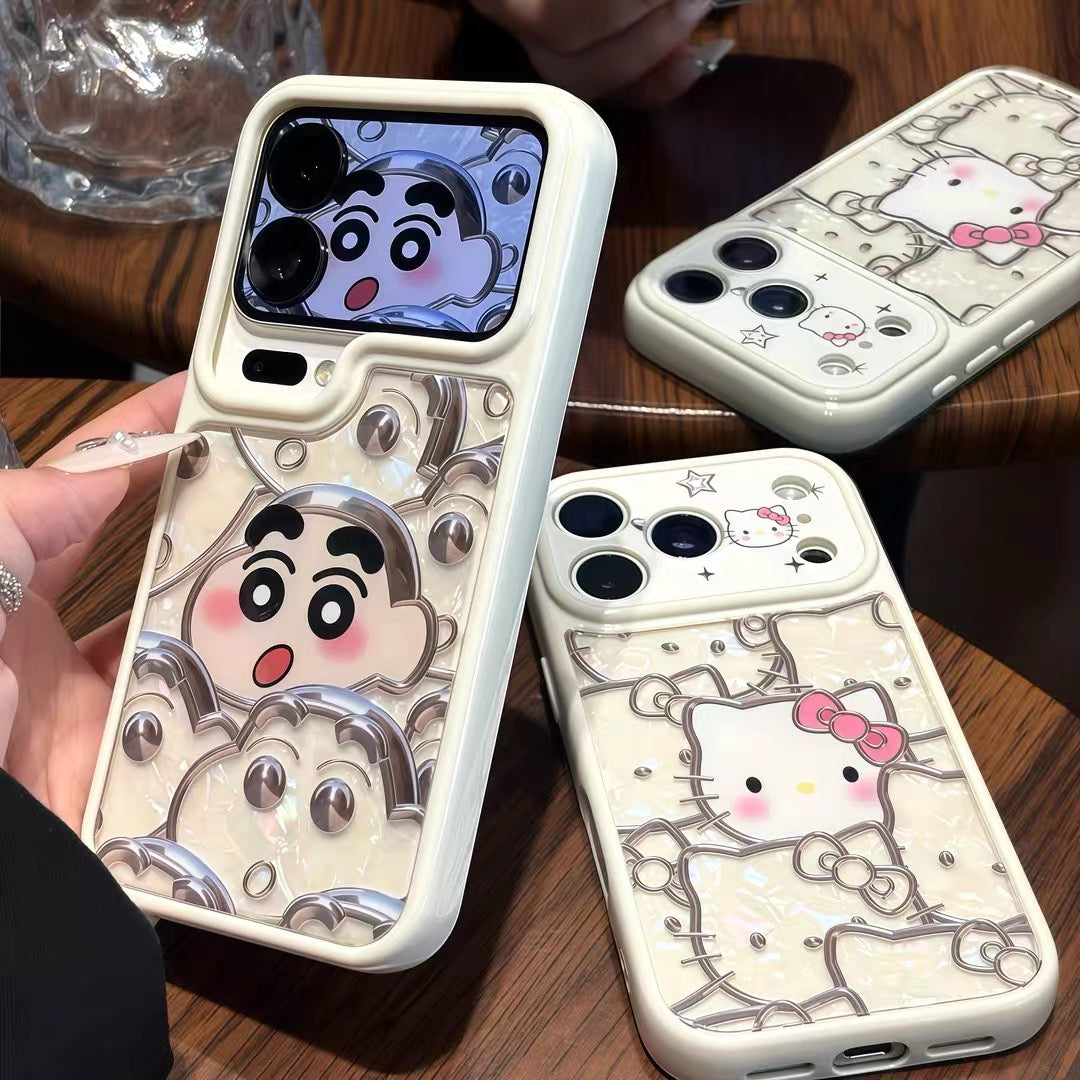 Shell-style Crayon Shin-chan & Hello Kitty phone case