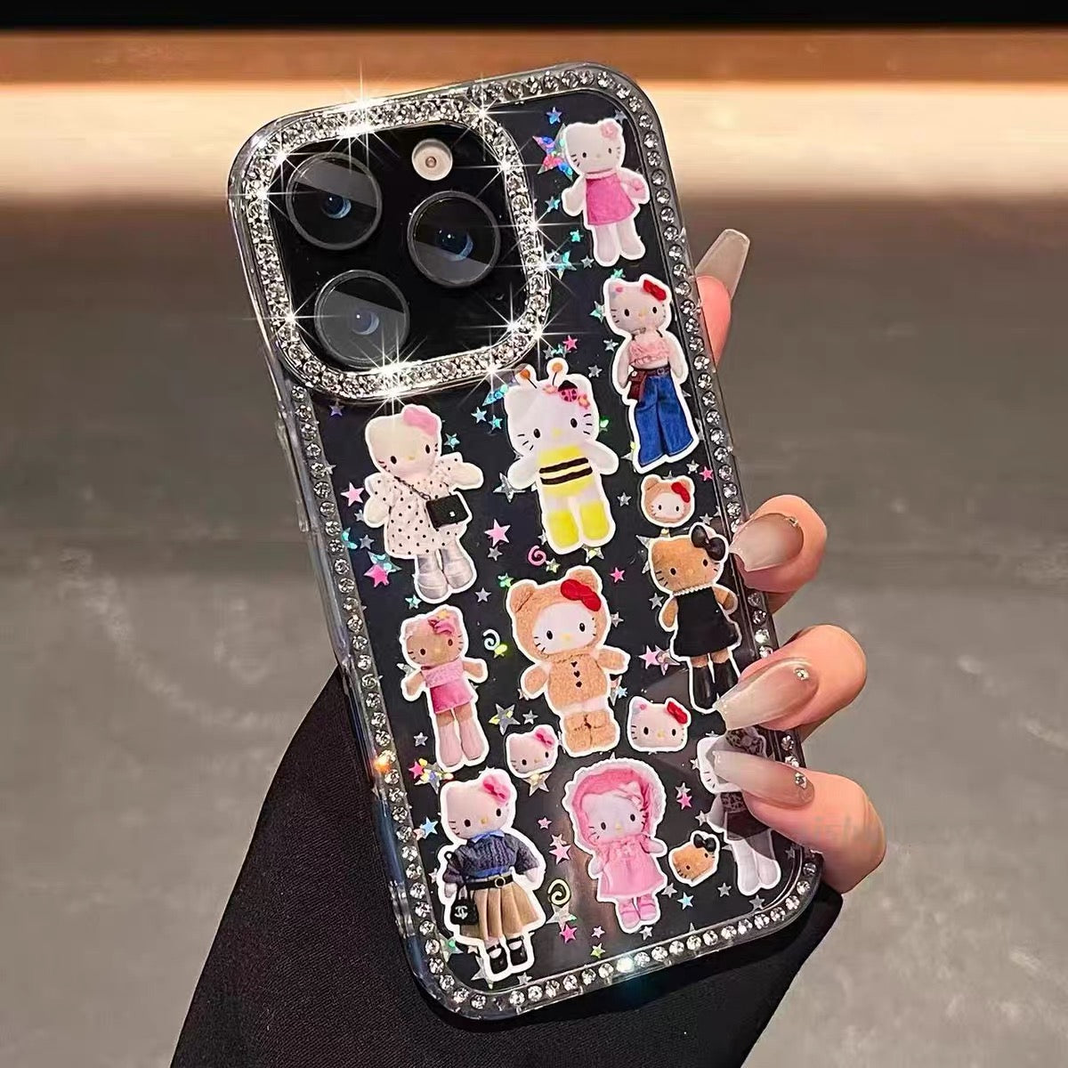 Samsung Phone Case with Long-Legged Hello Kitty & Charm