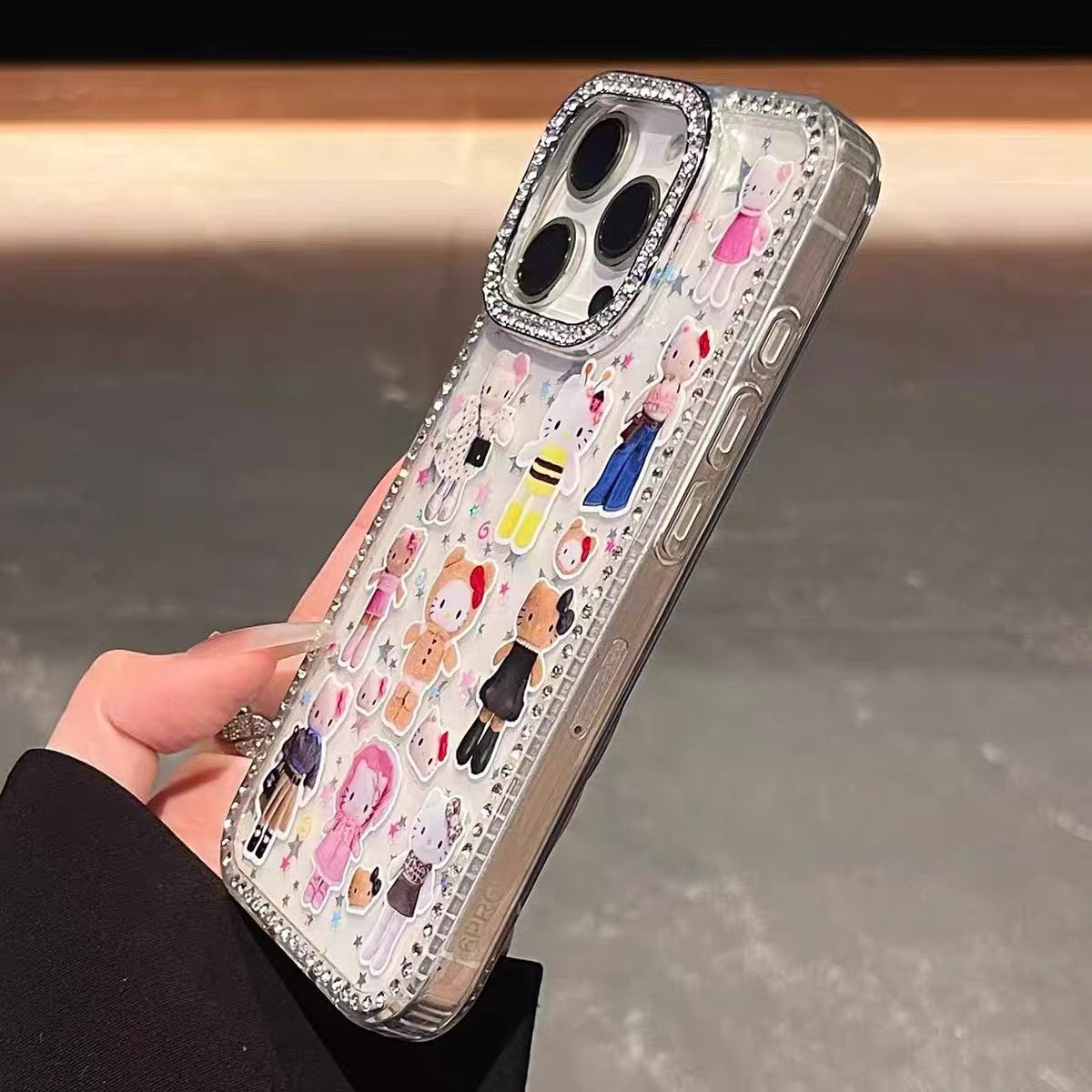Samsung Phone Case with Long-Legged Hello Kitty & Charm