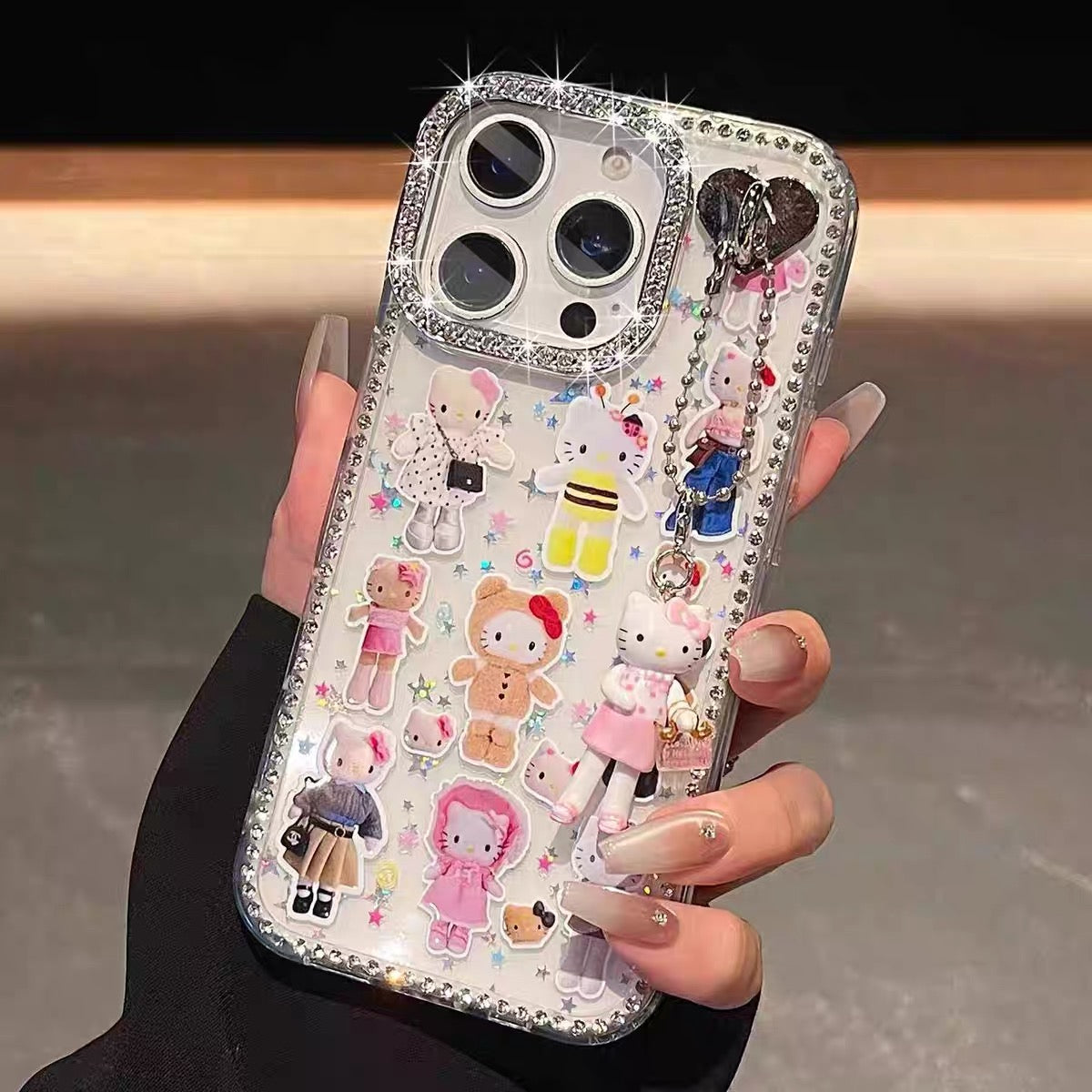 Samsung Phone Case with Long-Legged Hello Kitty & Charm