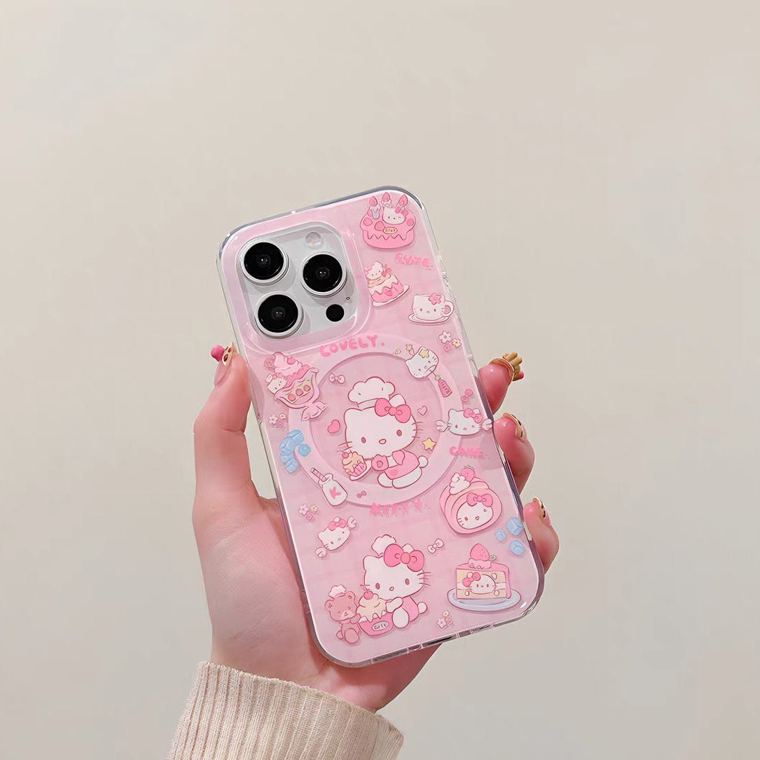 Samsung Hello Kitty & Kuromi Magnetic Kickstand Phone Case