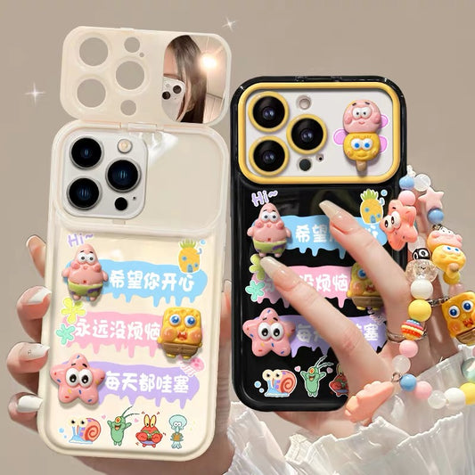 Underwater Family Flip-Mirror & Bracelet Phone Case