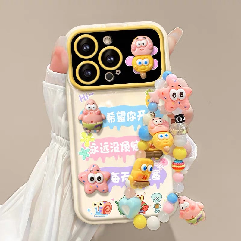 Underwater Family Flip-Mirror & Bracelet Phone Case