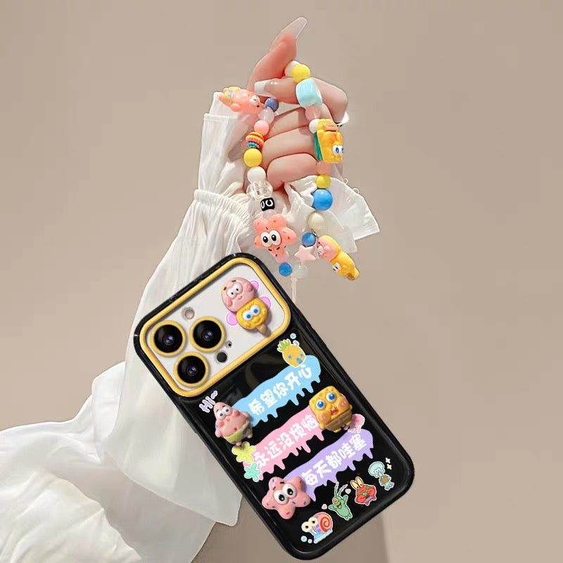 Underwater Family Flip-Mirror & Bracelet Phone Case