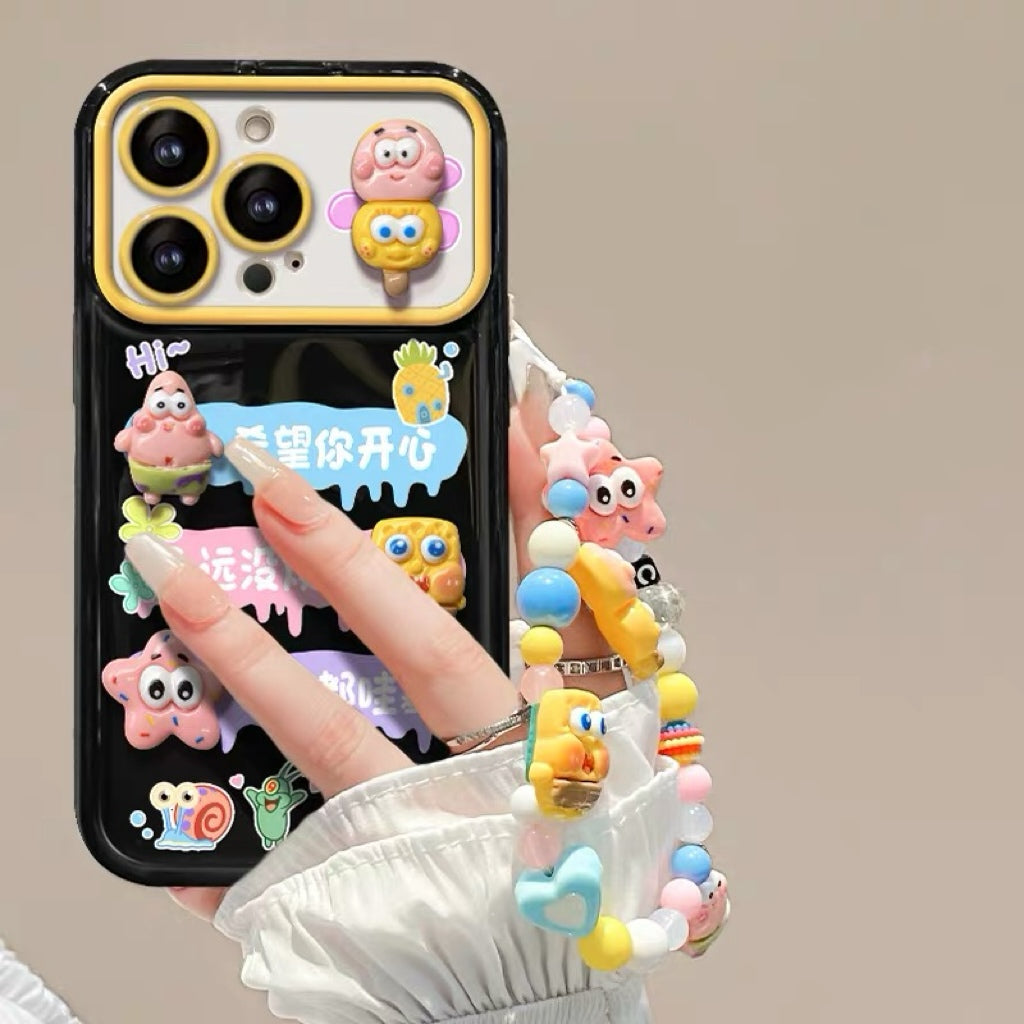 Underwater Family Flip-Mirror & Bracelet Phone Case