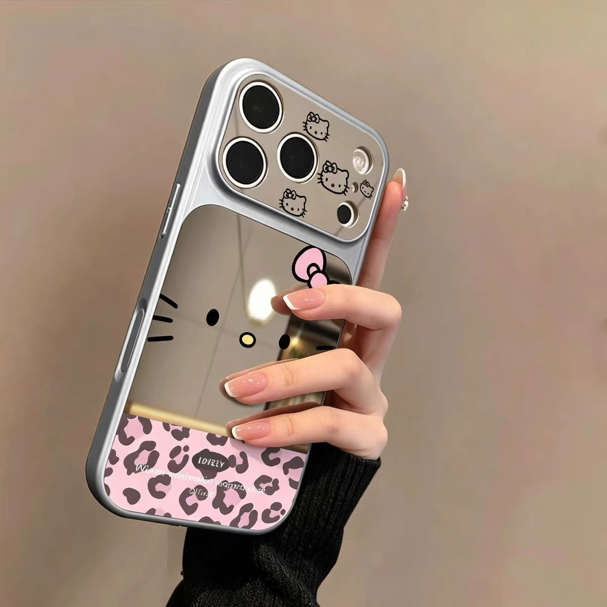 Leopard-print Hello Kitty phone case