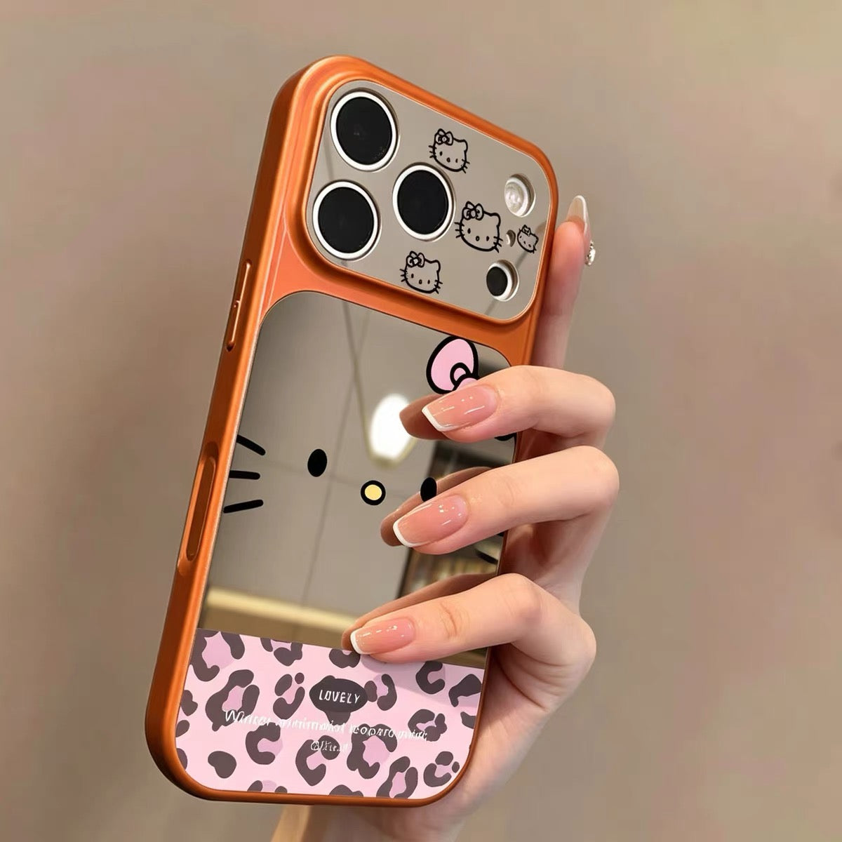 Leopard-print Hello Kitty phone case