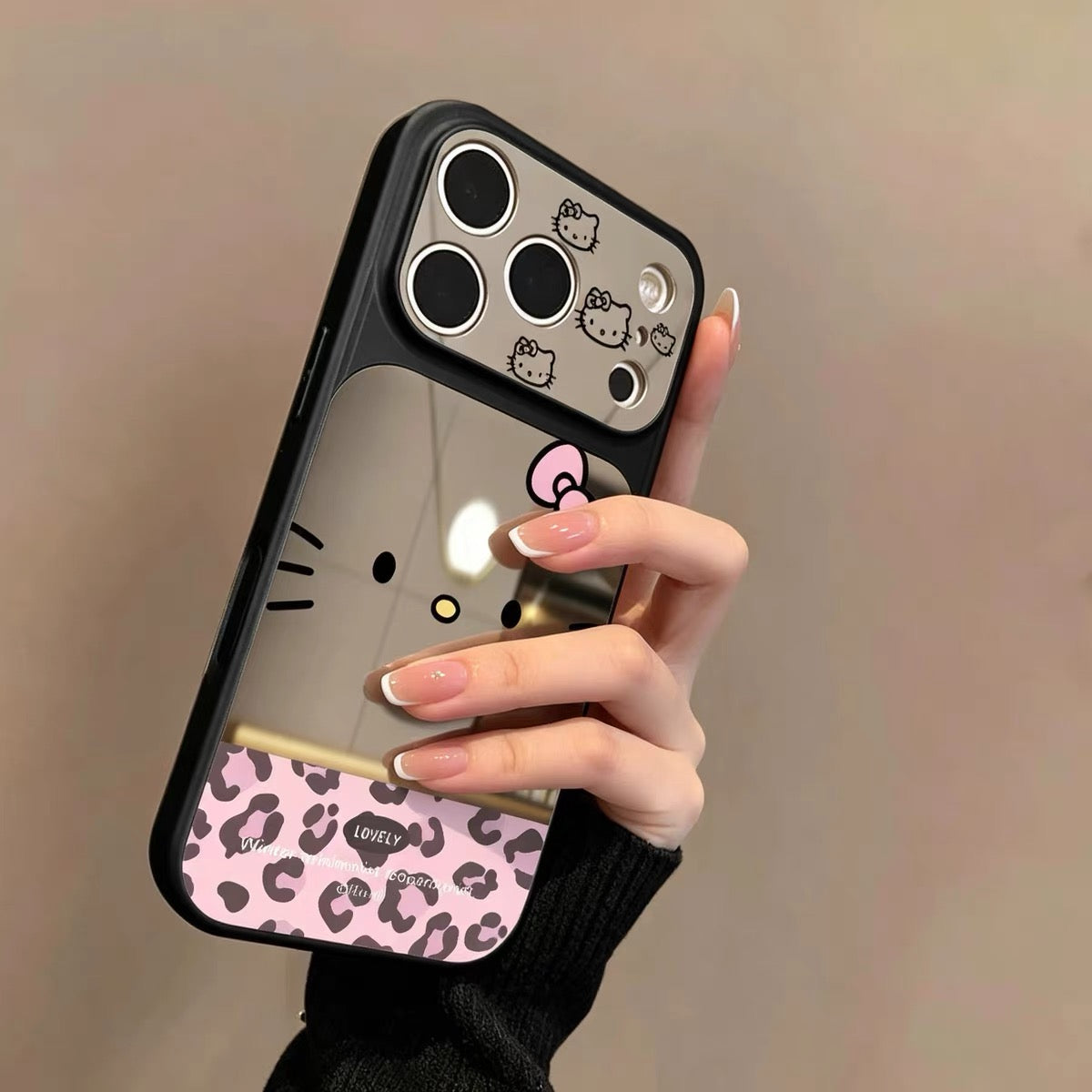 Leopard-print Hello Kitty phone case