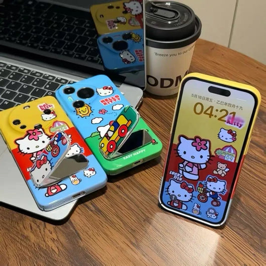 Cute Hello Kitty Mirror Stand Phone Case