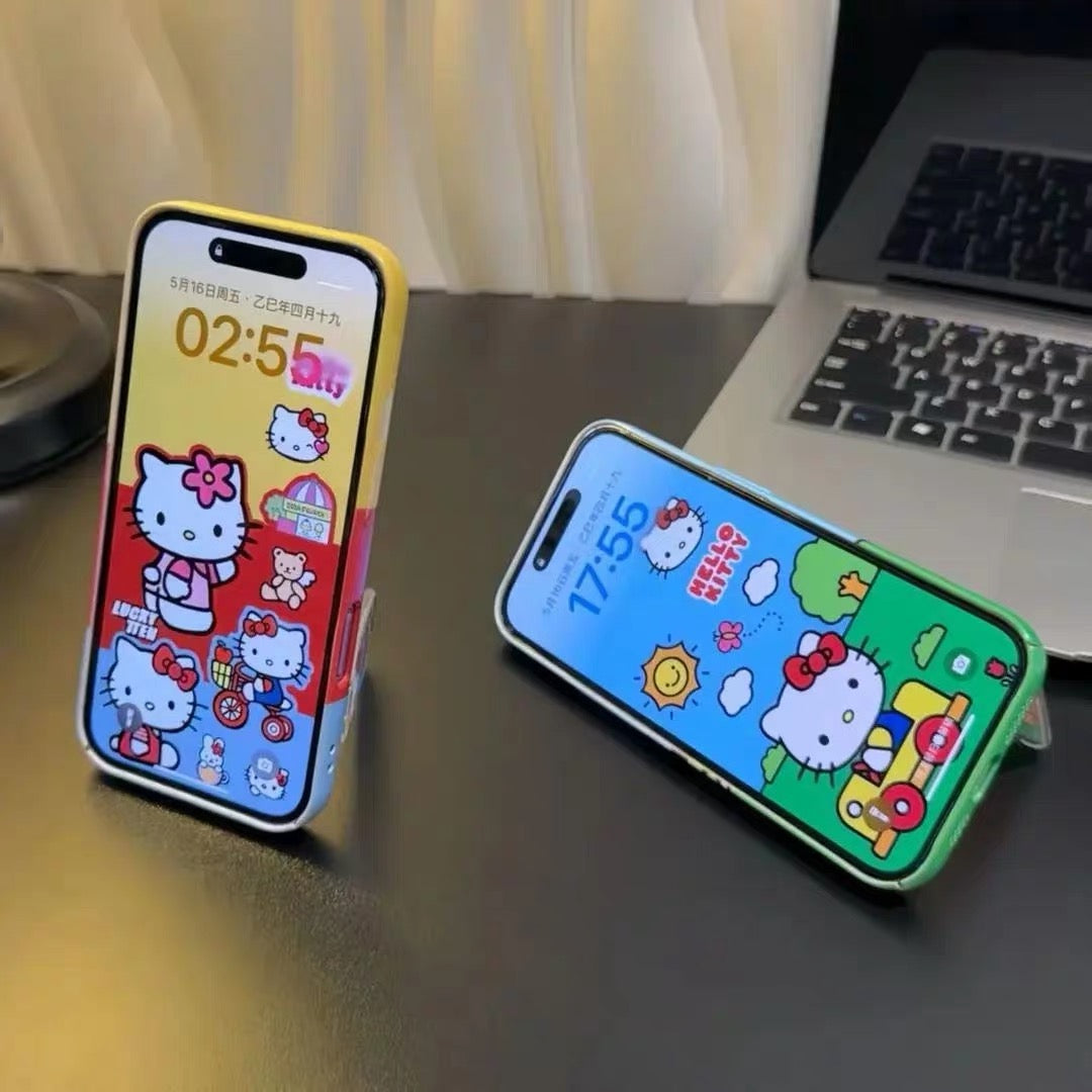 Cute Hello Kitty Mirror Stand Phone Case
