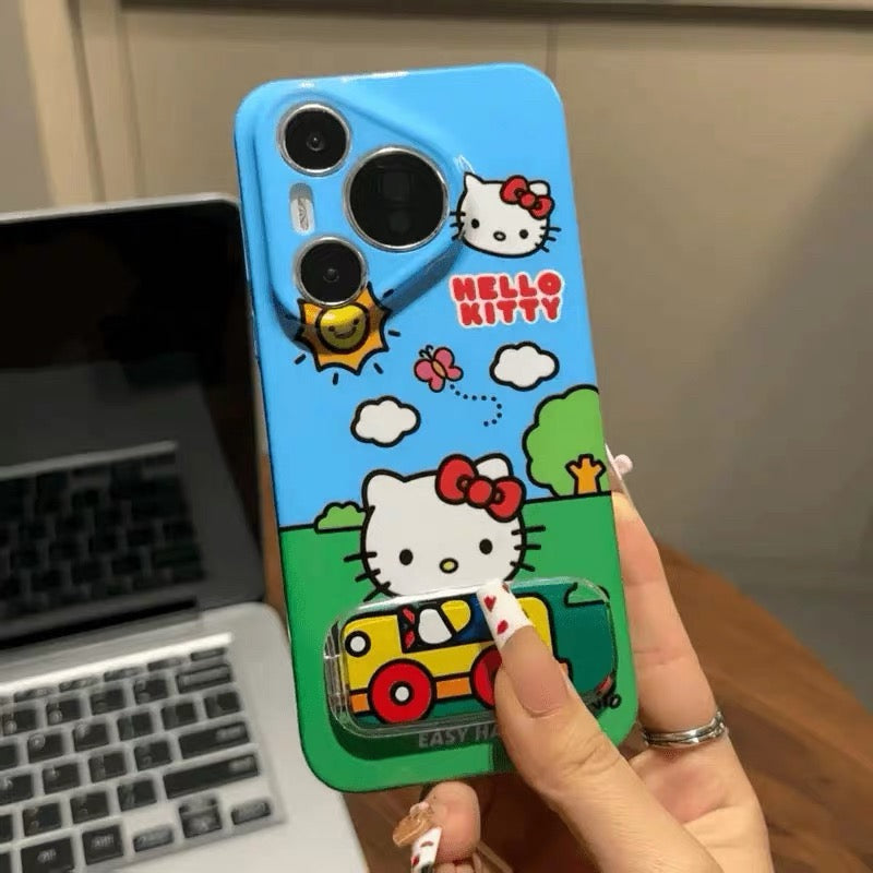 Cute Hello Kitty Mirror Stand Phone Case