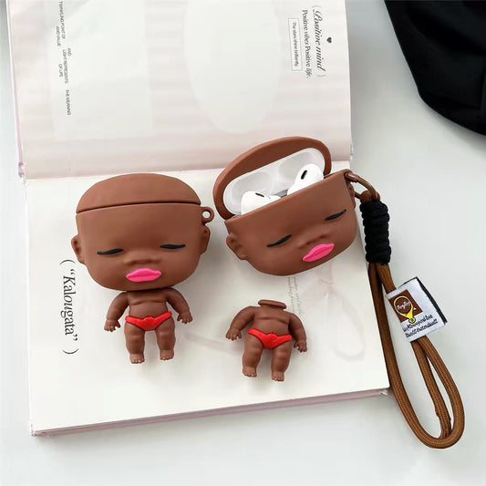 Quirky 3D Natasha Doll Earphone Case