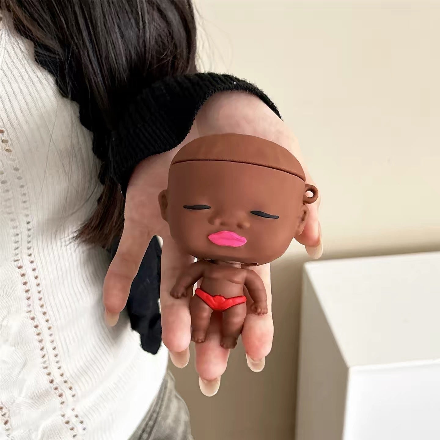 Quirky 3D Natasha Doll Earphone Case