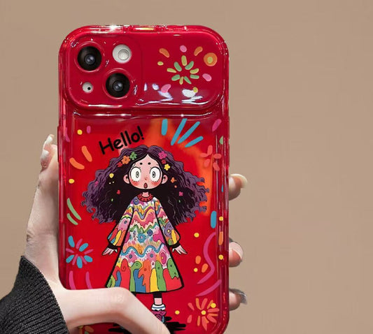 Graffiti Girl Flip Mirror Phone Case