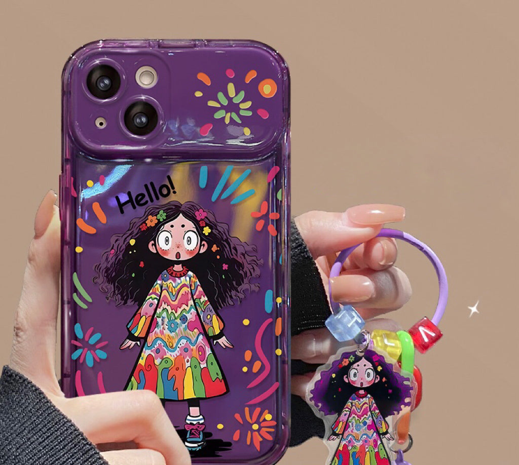 Graffiti Girl Flip Mirror Phone Case