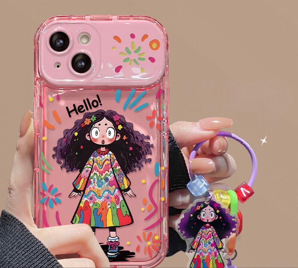 Graffiti Girl Flip Mirror Phone Case