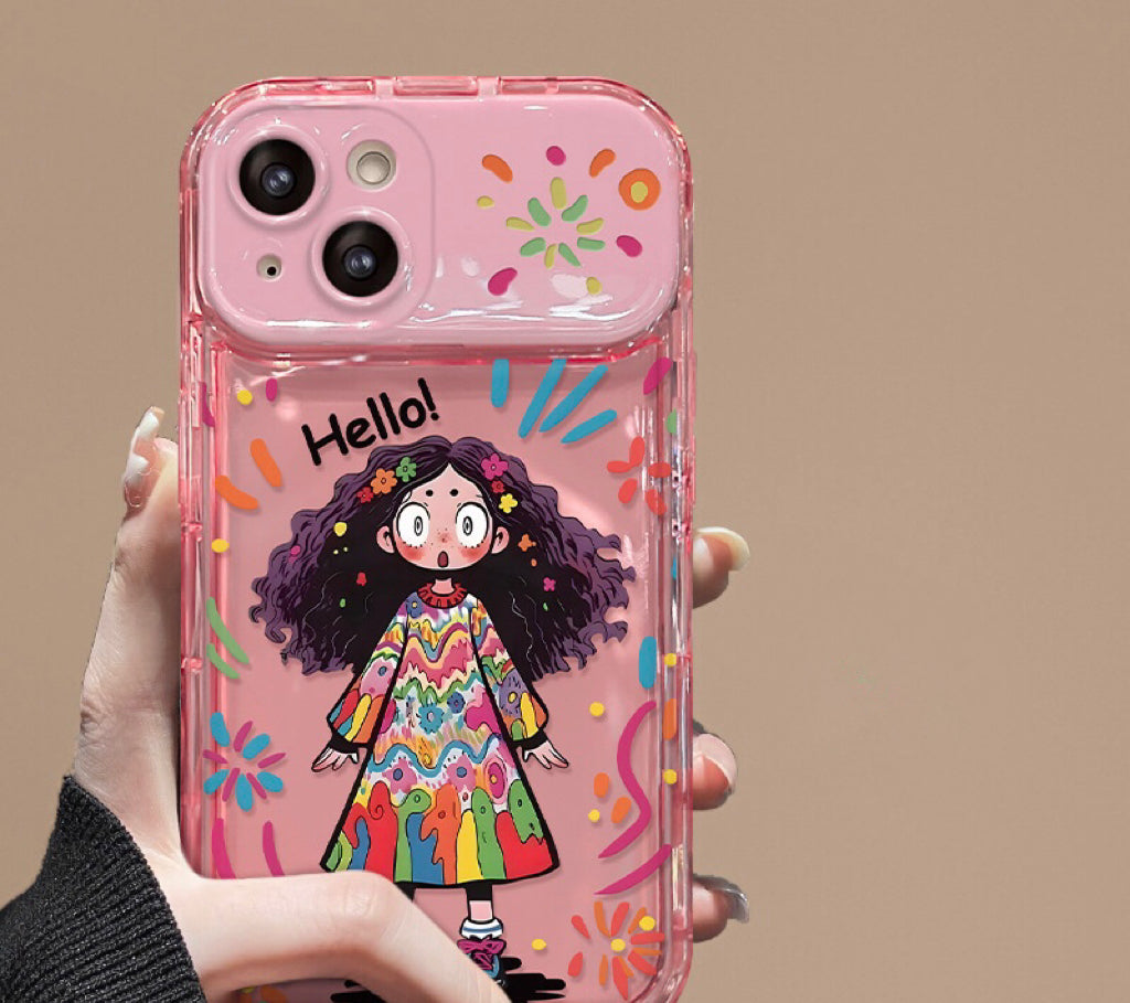 Graffiti Girl Flip Mirror Phone Case