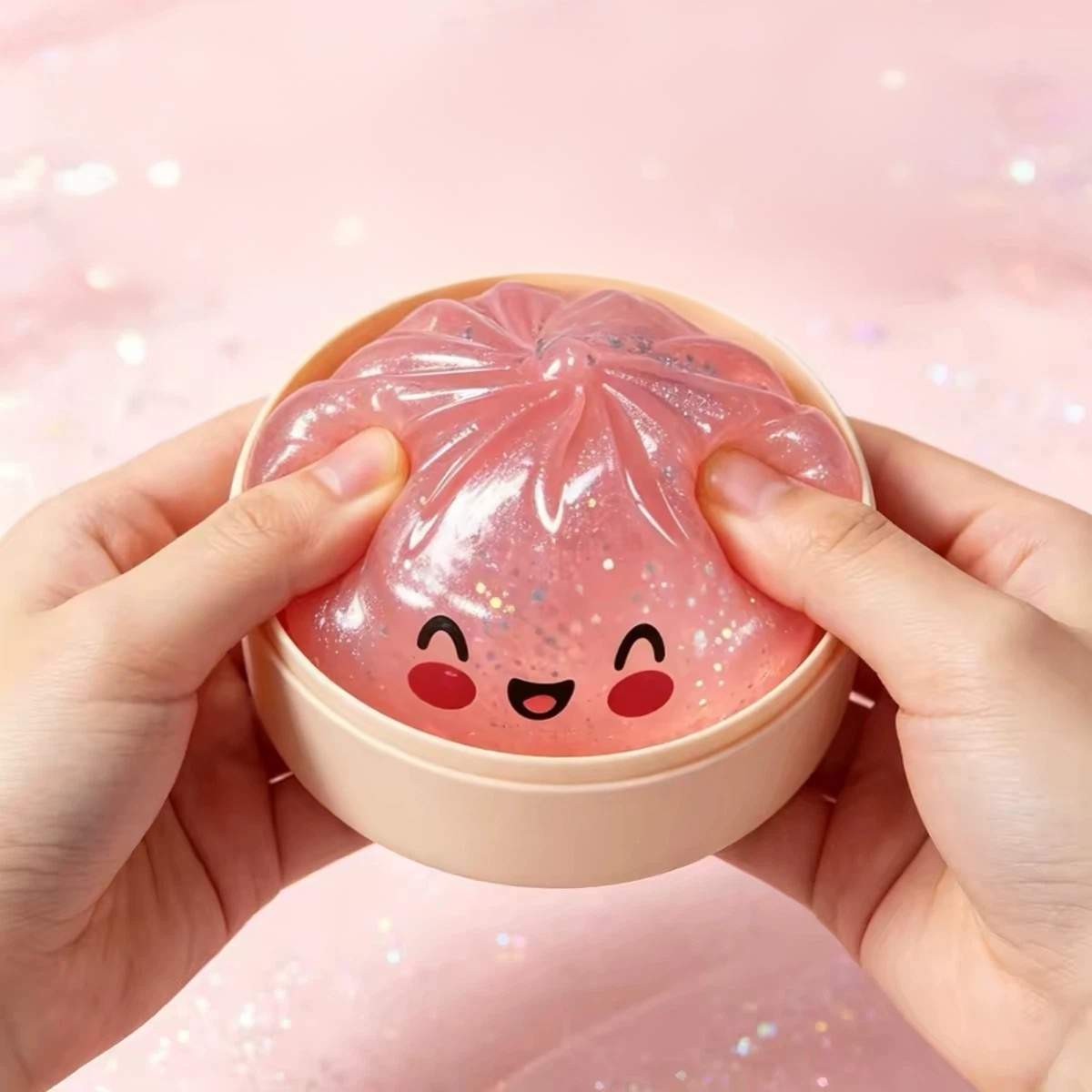 Cute, realistic steamed bun stress-relief squeeze toy—the ultimate stress buster.