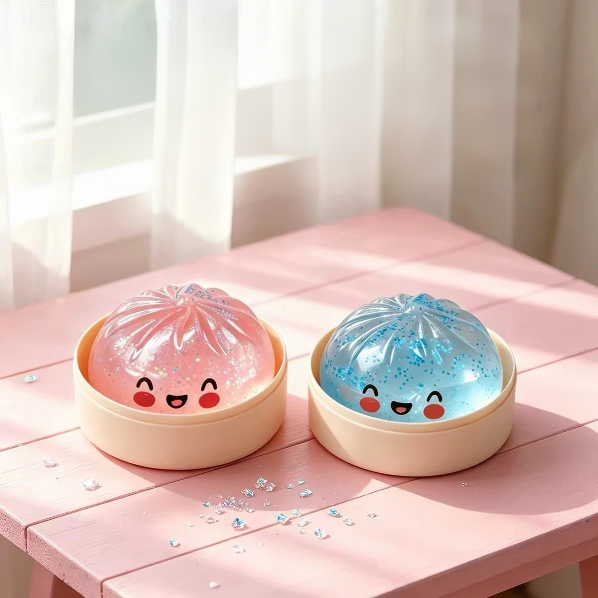 Cute, realistic steamed bun stress-relief squeeze toy—the ultimate stress buster.
