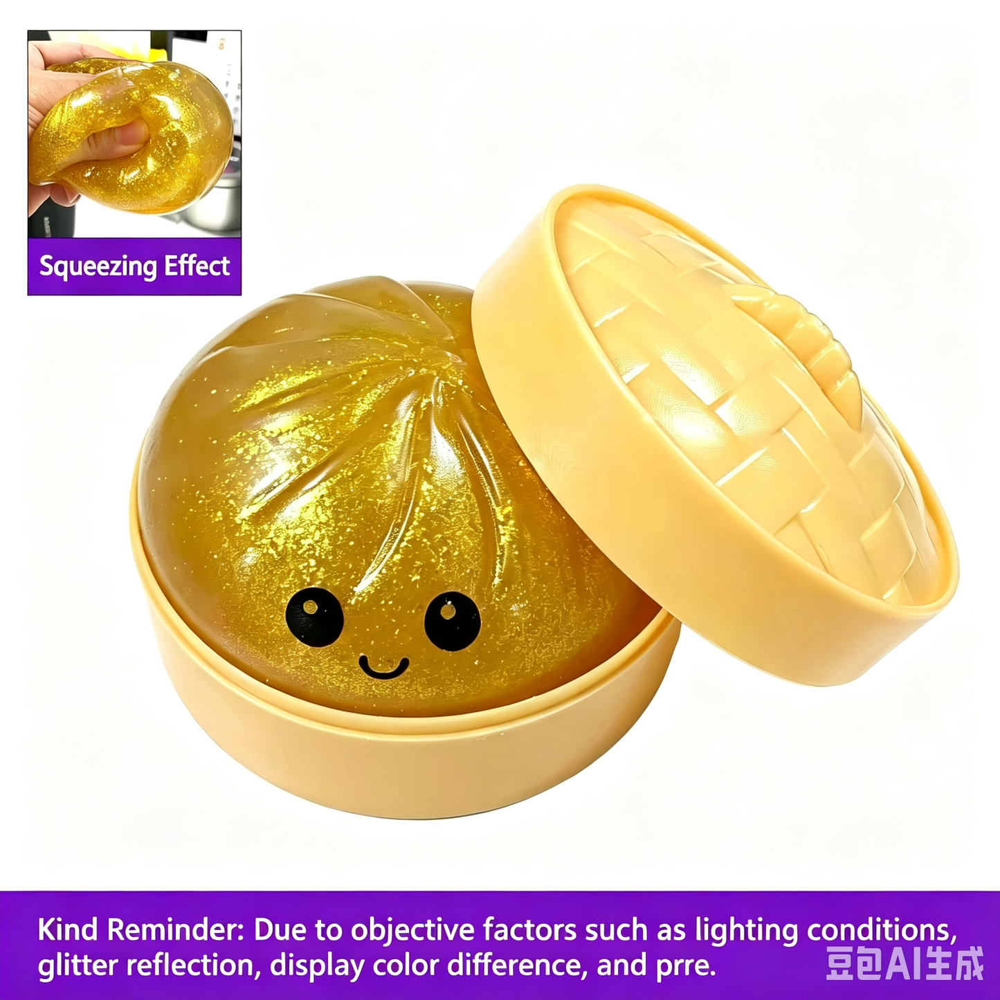 Cute, realistic steamed bun stress-relief squeeze toy—the ultimate stress buster.