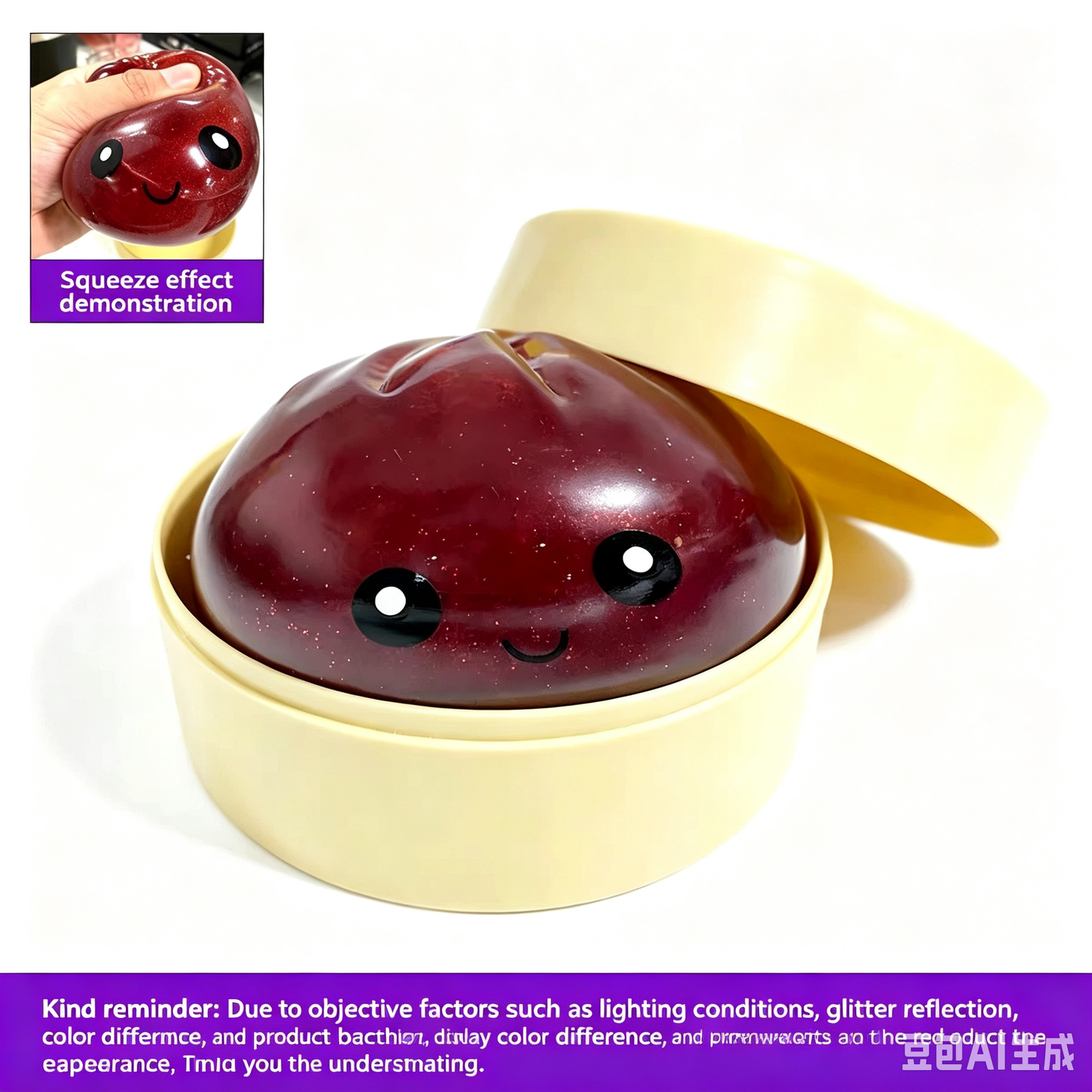 Cute, realistic steamed bun stress-relief squeeze toy—the ultimate stress buster.