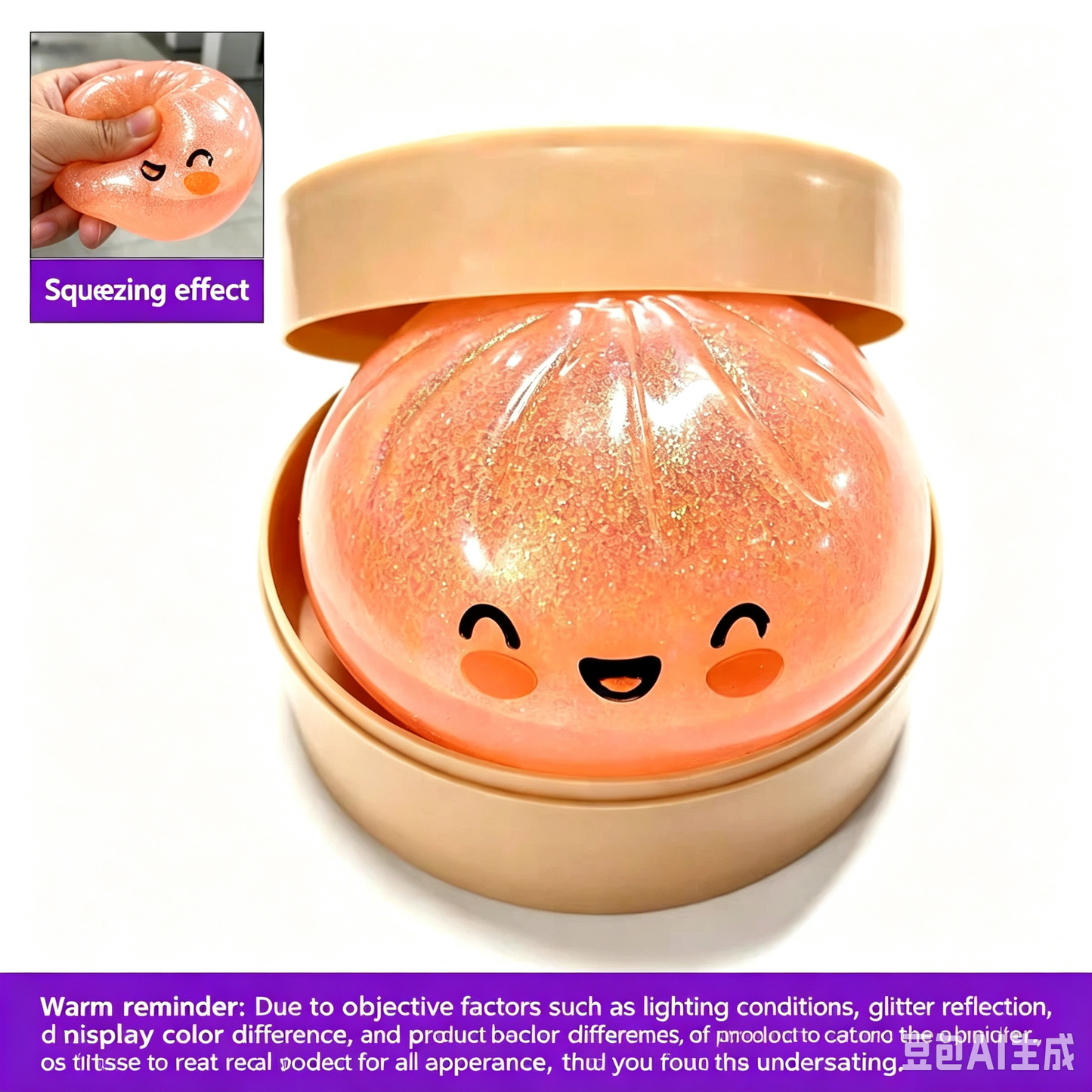 Cute, realistic steamed bun stress-relief squeeze toy—the ultimate stress buster.