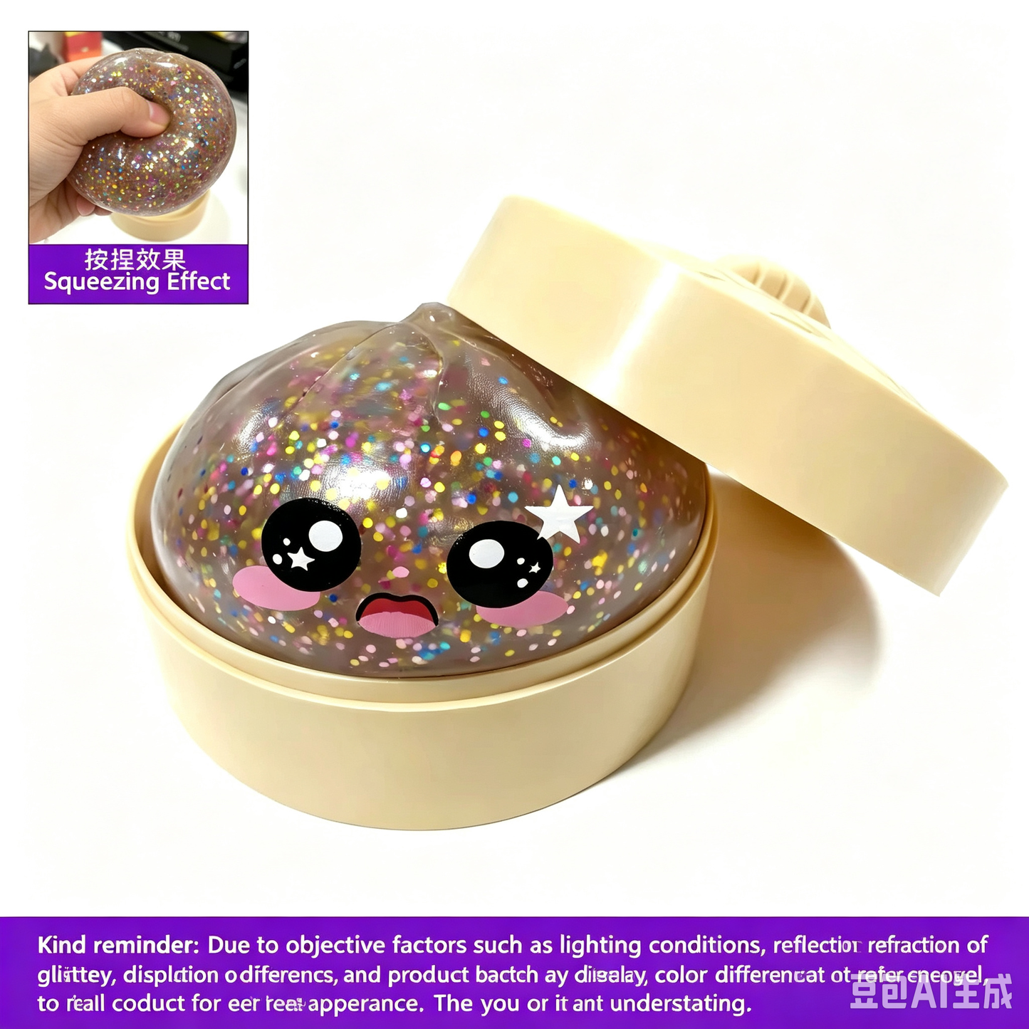 Cute, realistic steamed bun stress-relief squeeze toy—the ultimate stress buster.