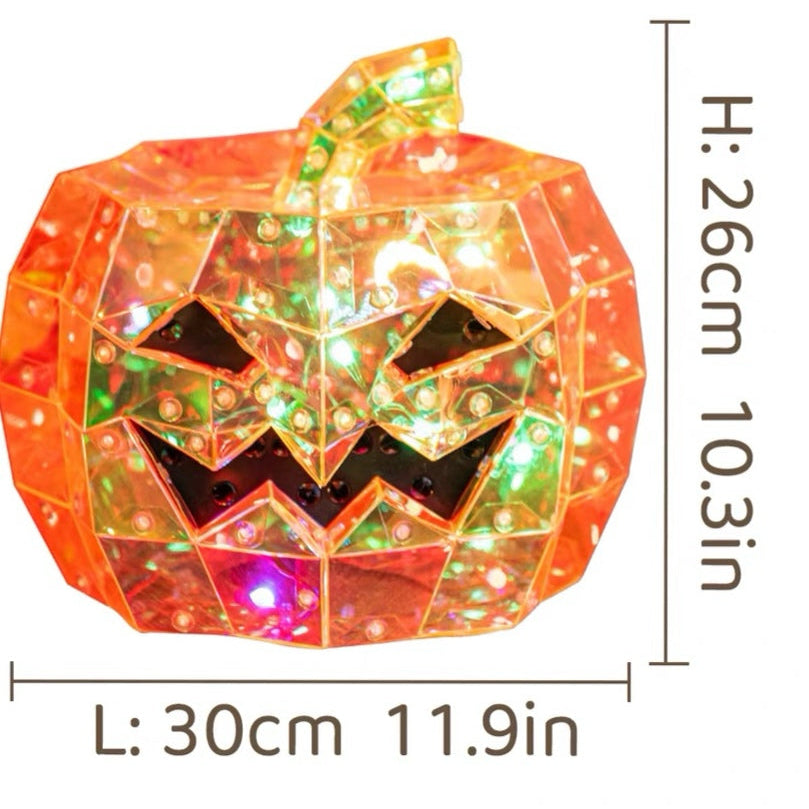 Halloween Decorations: Pumpkin Lanterns, Spooky Skull Ornaments, and Props for Creating an Atmospheric Scene