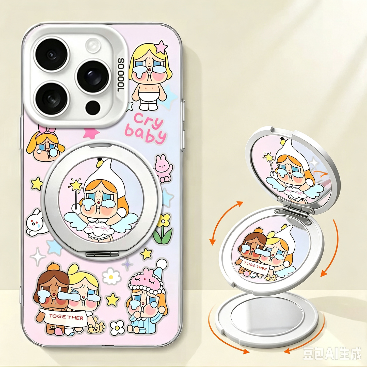 Cry Baby 360° Rotating Mirror Stand Phone Case