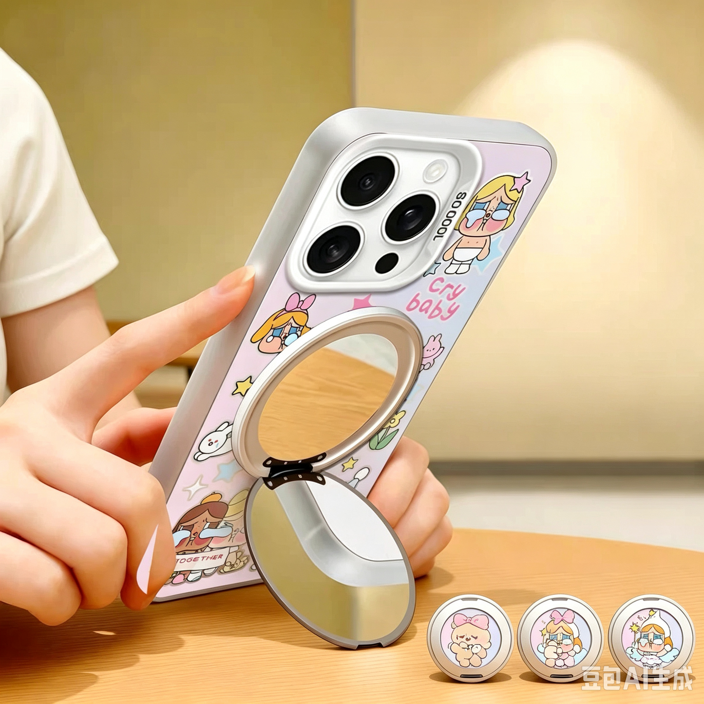 Cry Baby 360° Rotating Mirror Stand Phone Case