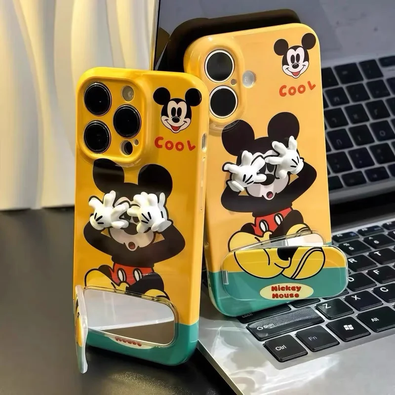 "Face-palming Mickey" mirror stand phone case for Android