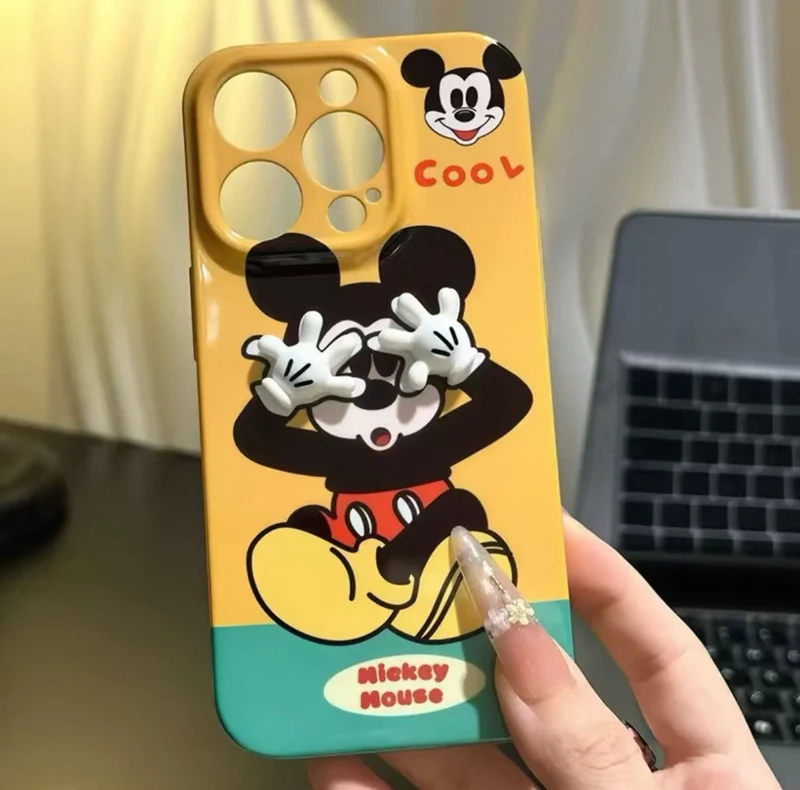 "Face-palming Mickey" mirror stand phone case for Android