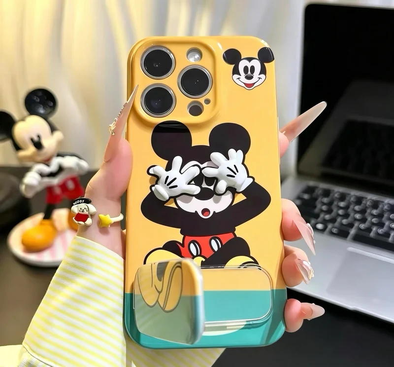 "Face-palming Mickey" mirror stand phone case for Android