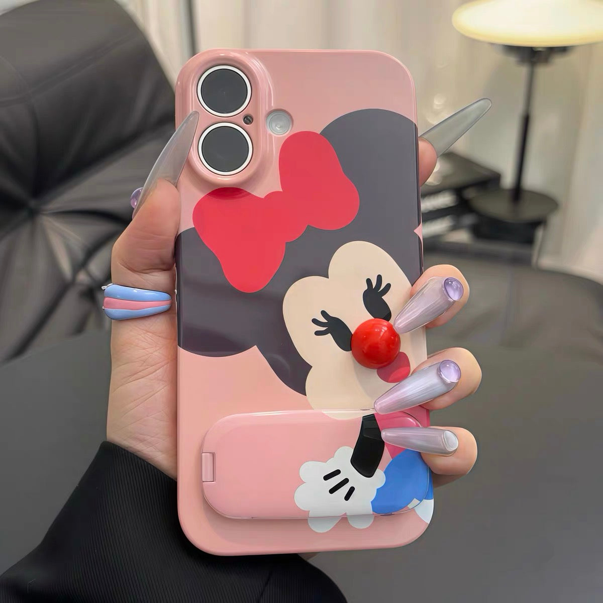 Mickey & Minnie Mirror Stand Phone Case for Android