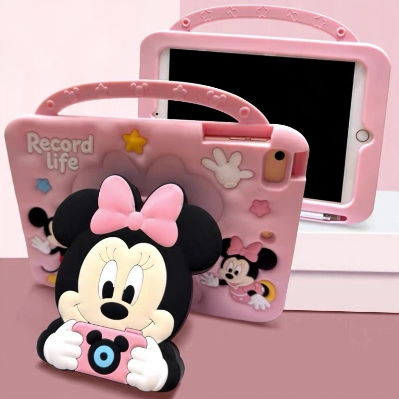 iPad case with pencil holder, 360-degree rotation, and adjustable stand—suitable for Apple iPad.